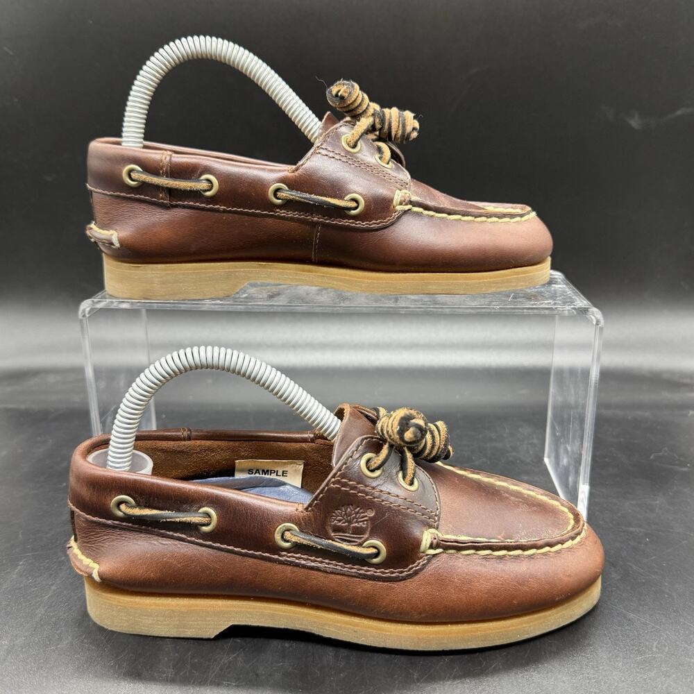 Timberland Boat Shoes Kids Size 13K Brown 2 Eye Classic Loafers